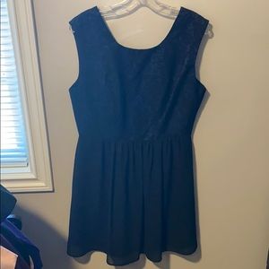 Forever 21 black and blue mini dress